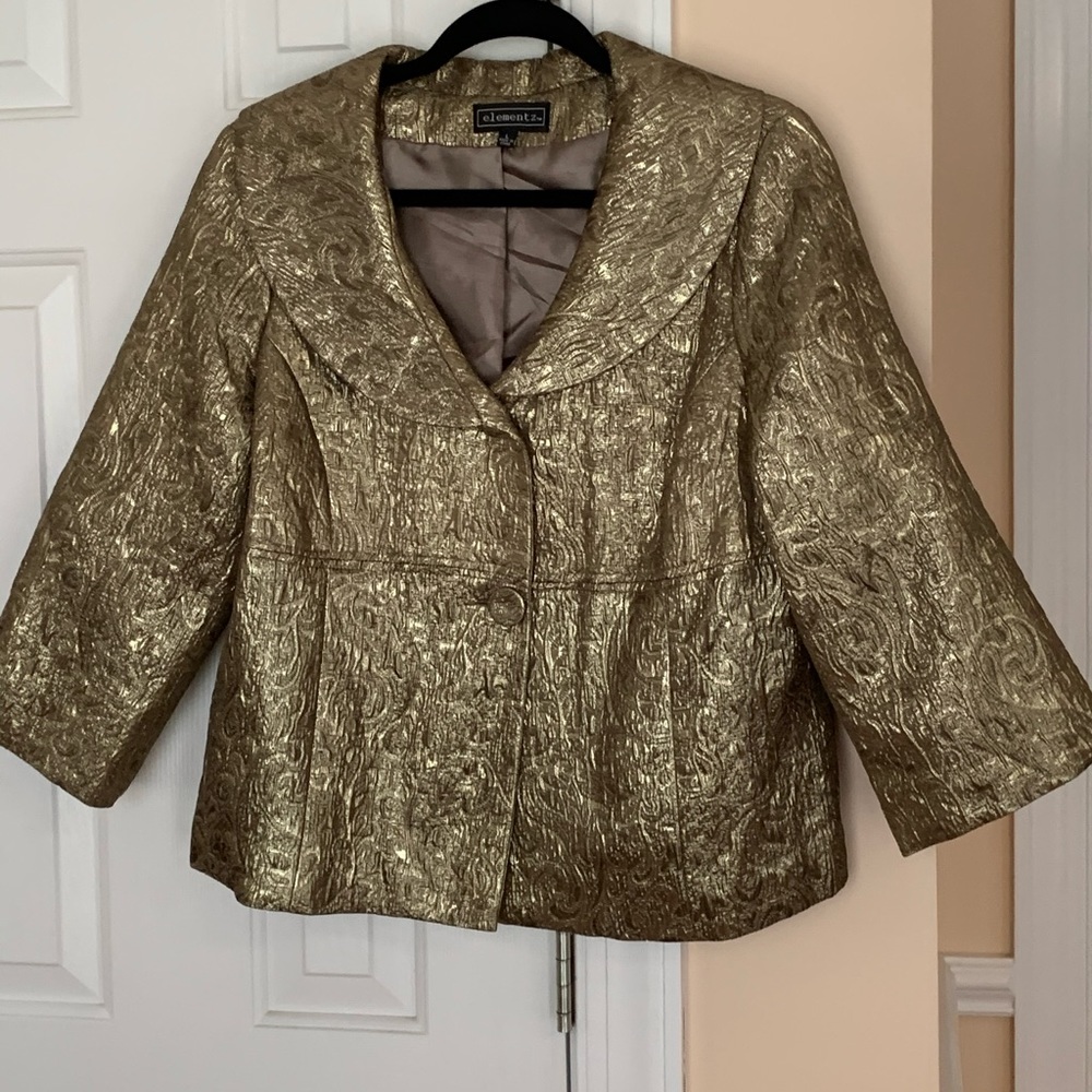 Gold Jacquard Jacket